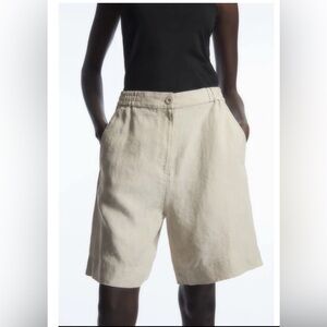 COS Elasticated Linen 100% Shorts Modern Beachy Resort , Size M